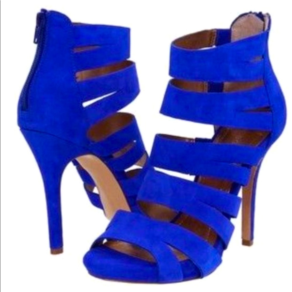 BCBG Jazzie Cobalt suede heels